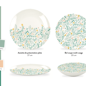 assiette floral design