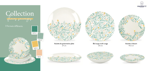 assiette floral design